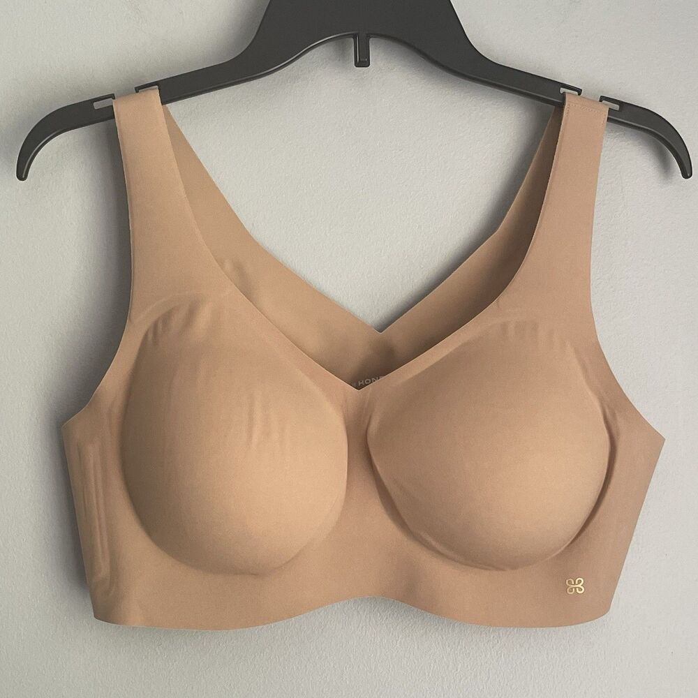 HoneyLove Bra Large Softform Pullover Wirefree Sand Beige Nude Stretch LWBRO103B